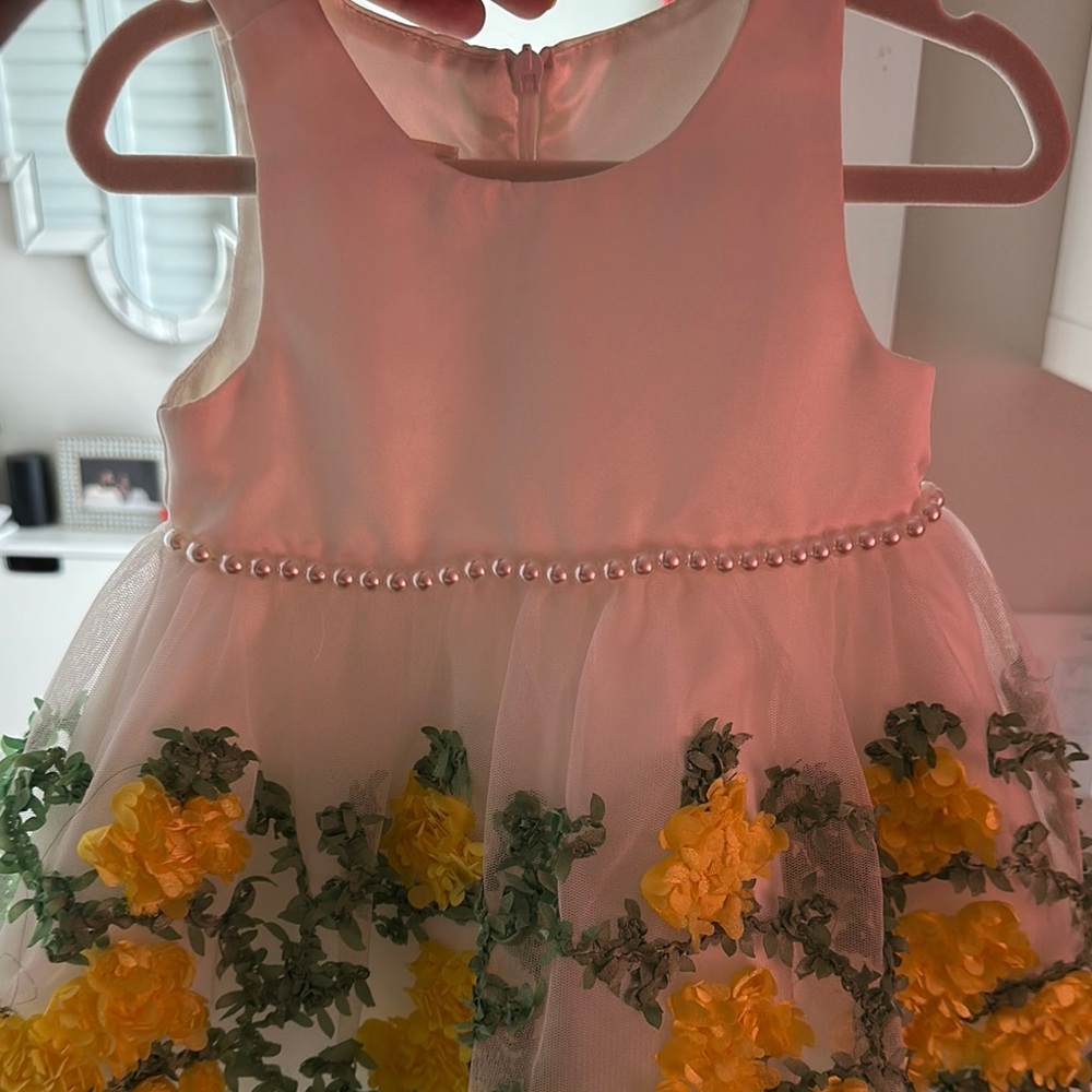 American Princess Cream Dress with Pearl Details